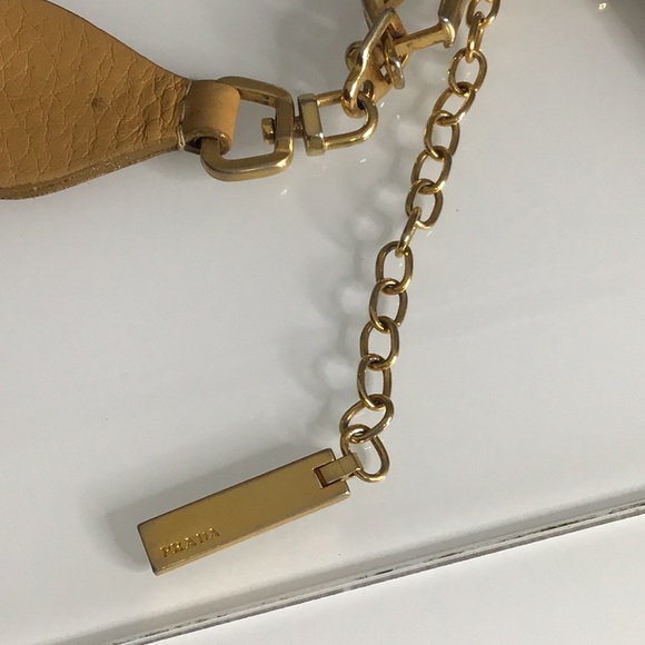 Vintage 90s Prada Gold Chain Link Belt - Picture 3 of 7